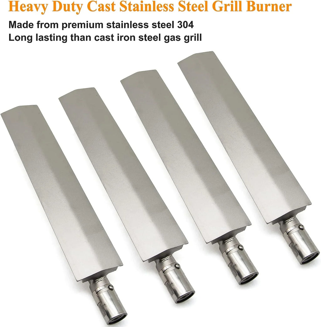 Set of Four Heavy Duty Cast Stainless Steel Burners for Gas Grills Q486