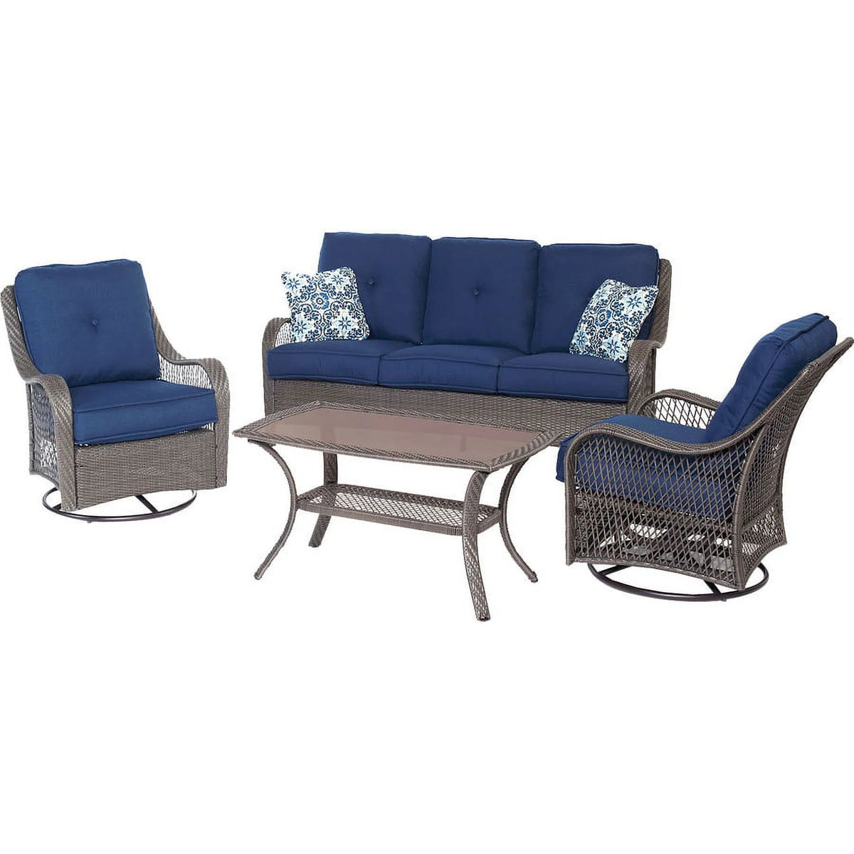 Navy Blue 4-Piece Patio Set K83897
