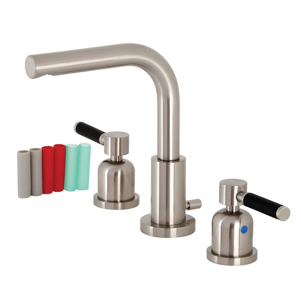 8x22 Widespread Bathroom Faucet, Brushed Nickel F173