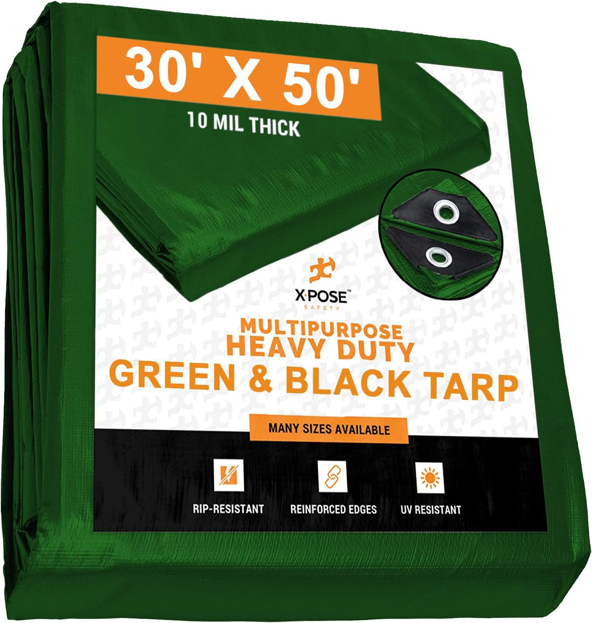 10' x 20' Waterproof Poly Tarp, Pack of 2 D4900