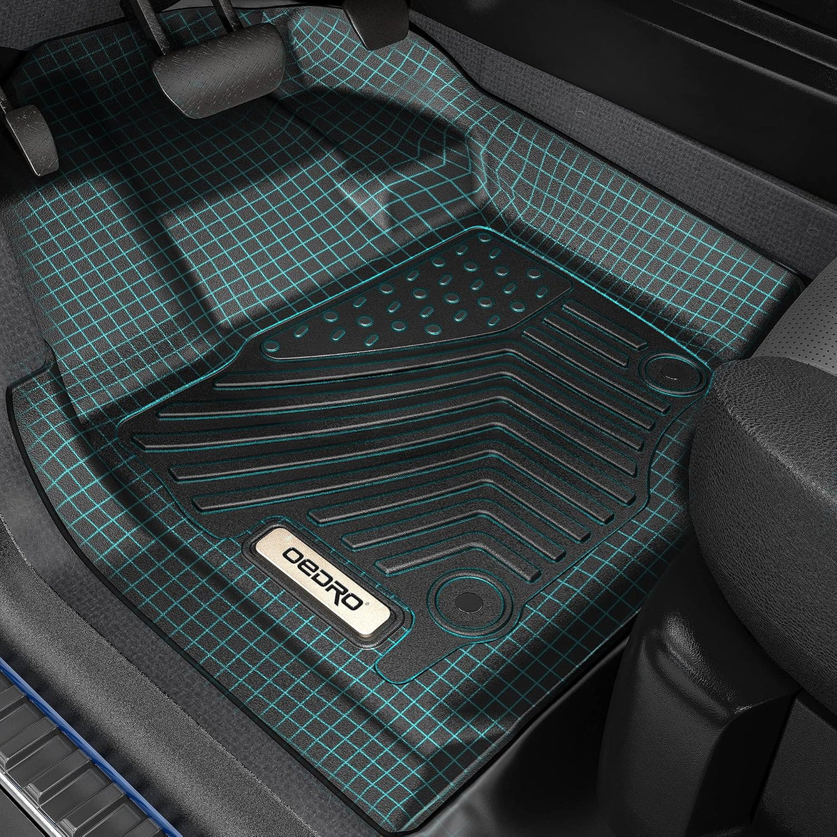Black TPE Floor Mats Full Set Liners M94023
