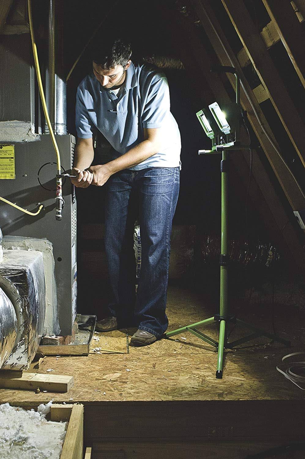 40W 4000 Lumen Dual-Head LED Work Light with Tripod Q359