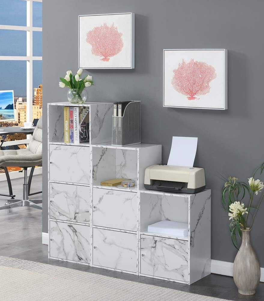 White Marble 3 Door Cabinet P471988