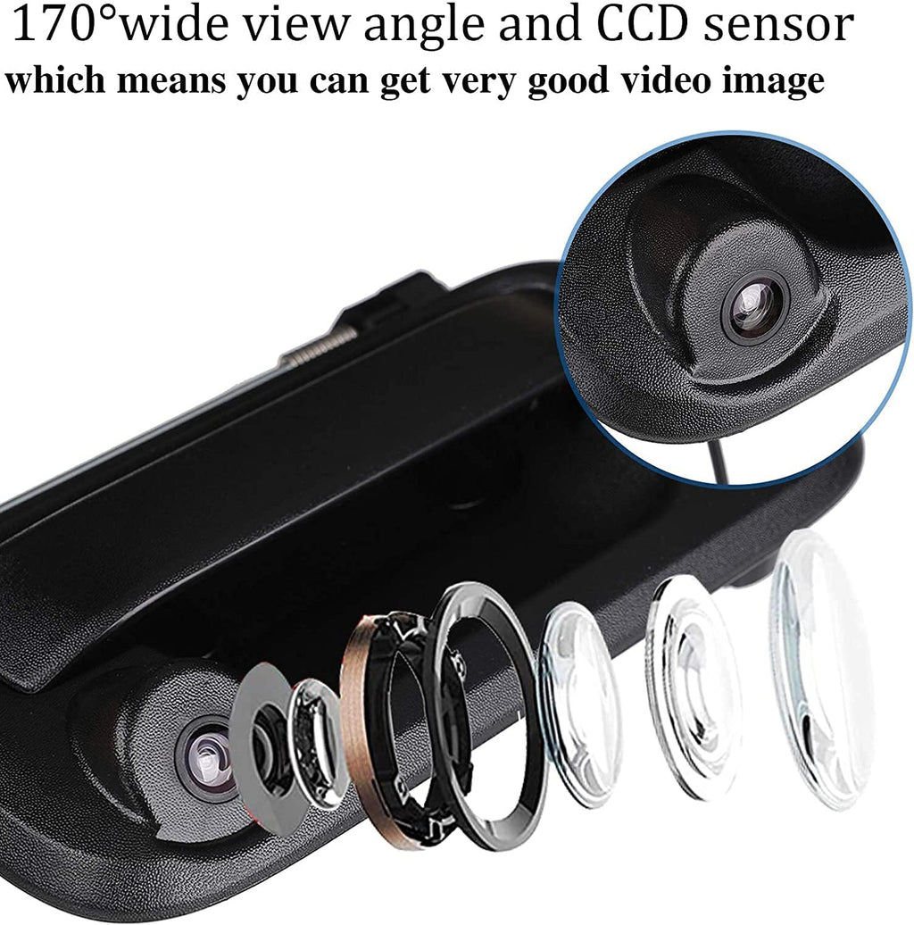 Reverse Camera Compatible with Ford F150 F250 F350 F450 F550 Tailgate Handle Car Rear View Camera U320