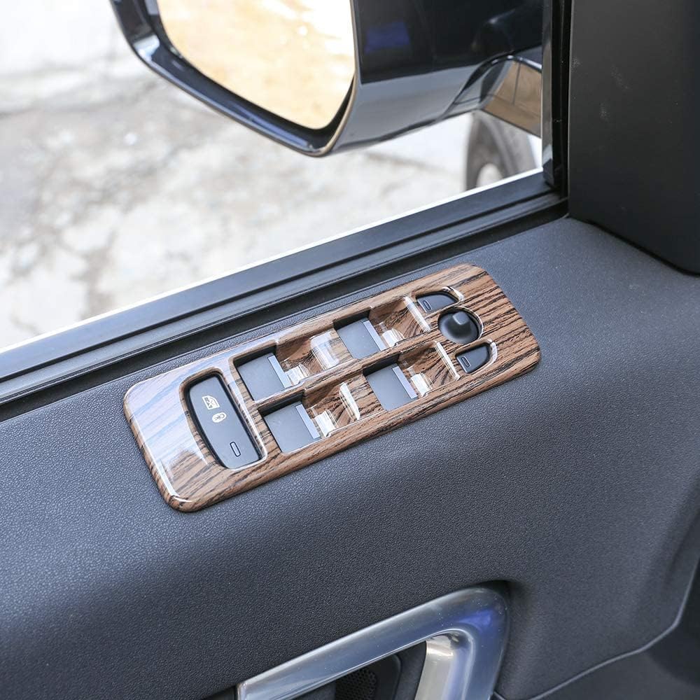 Carbon Black ABS Chrome Window Lift Button Frame Trim J35909