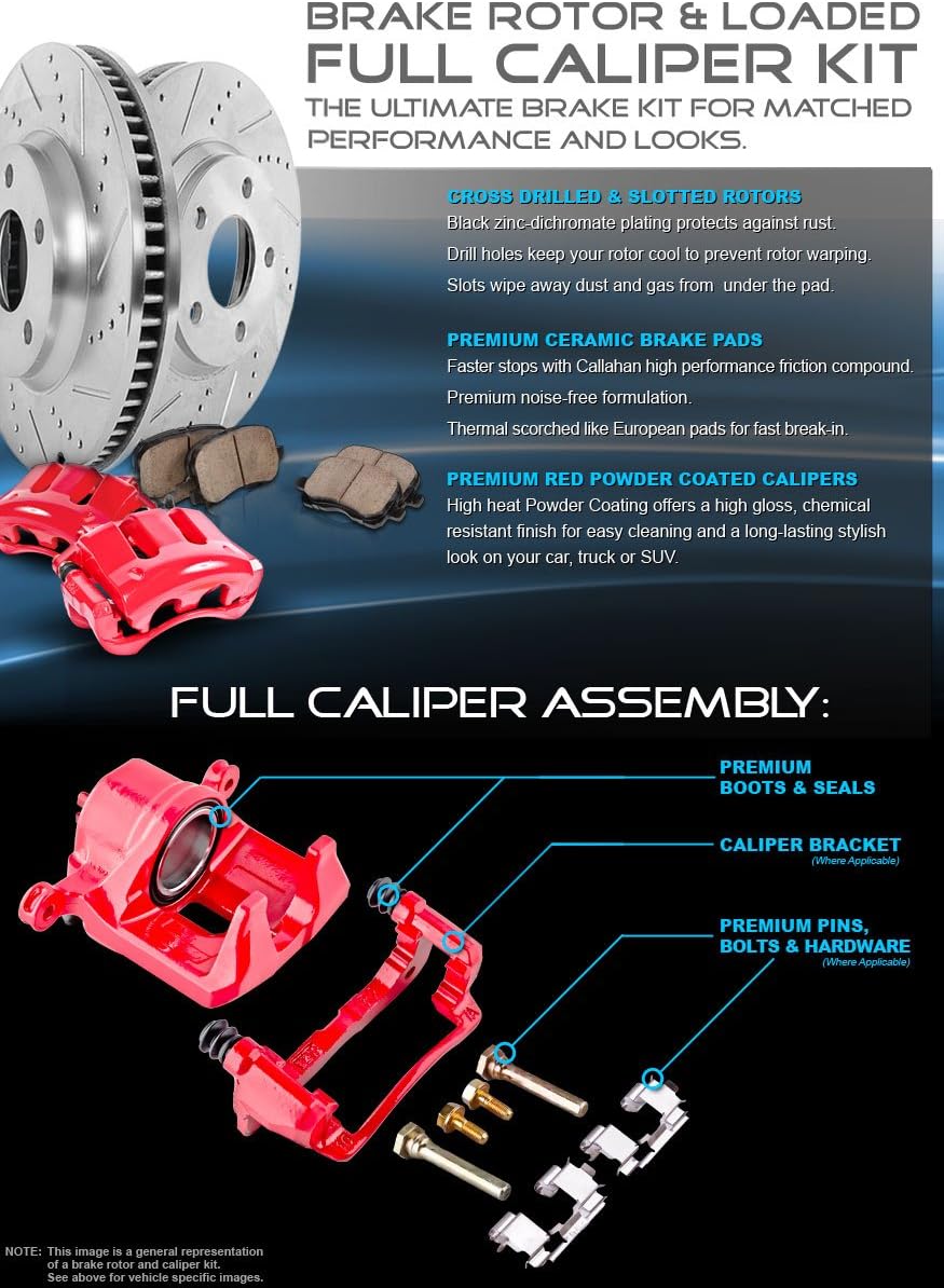 Front Brake Disc Rotors and Metallic Brake Pads O105126