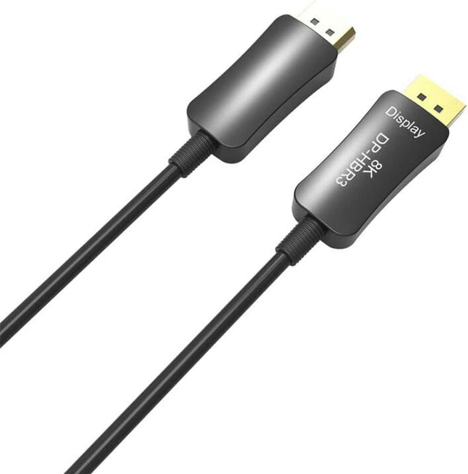 Fiber DP to DP Cable Male to Male 32Gbps 8k@60HZ 4K@140HZ, DP 1.4 Display Port, 33ft Pack of 2 F951641