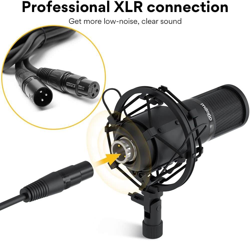 XLR Condenser Microphone Kit, Cardioid Studio Condenser Recording Mic, Pack of 2 R570671