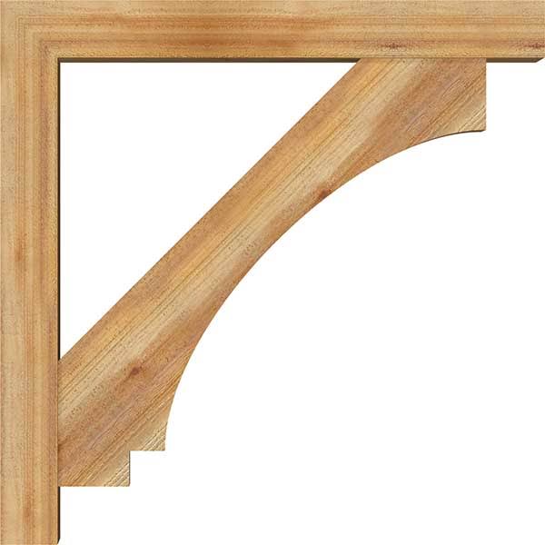 Rough Sawn Bracket with Offset Brace, Western Red Cedar O9738