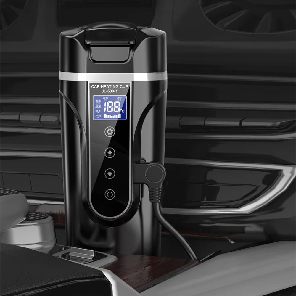 12.0V Car Heated Cup Electric Kettle with LCD Display Q777