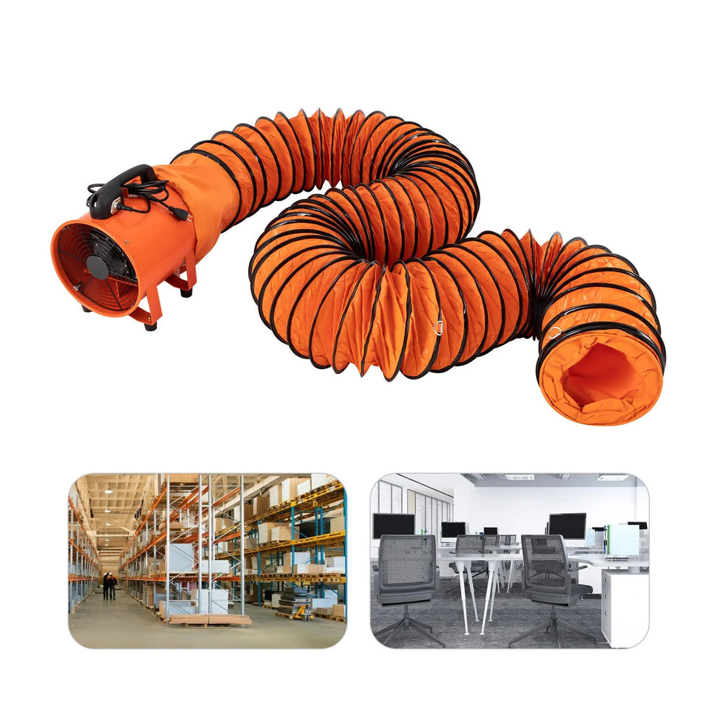 10 Inch Portable Ventilation Fan with 32.8ft Duct Hose C673351