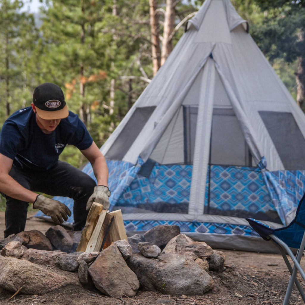8 Person Teepee Tent, Blue T958
