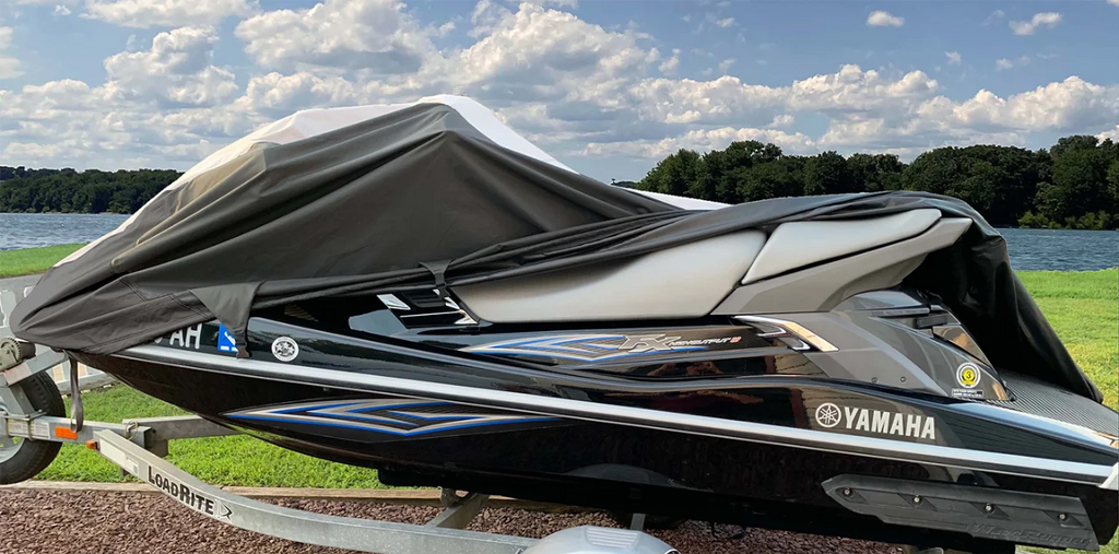 Black/Grey 1-2 Seater Jet Ski PWC Cover O2372