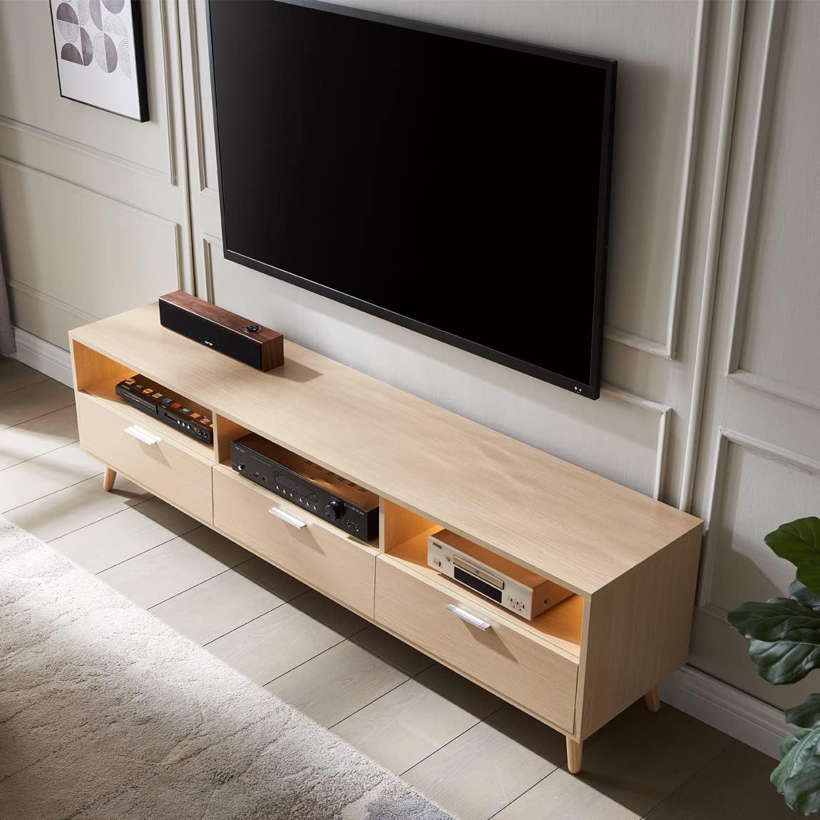 LED TV Cabinet TV Stand, 63 inch, Wood Color D4690