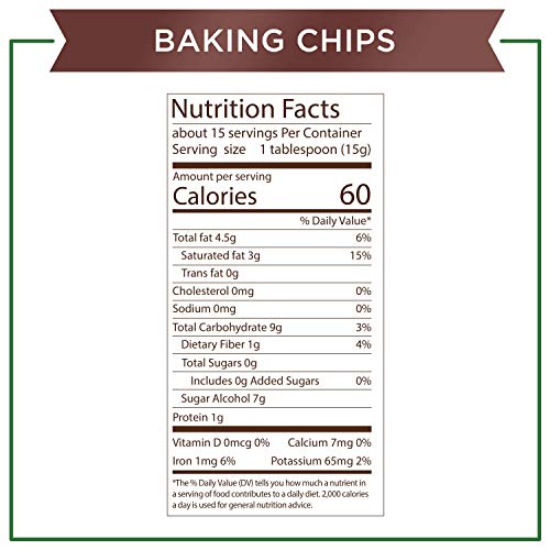 Sugar Free Dark Chocolate Baking Chips, 8 ounce L353241