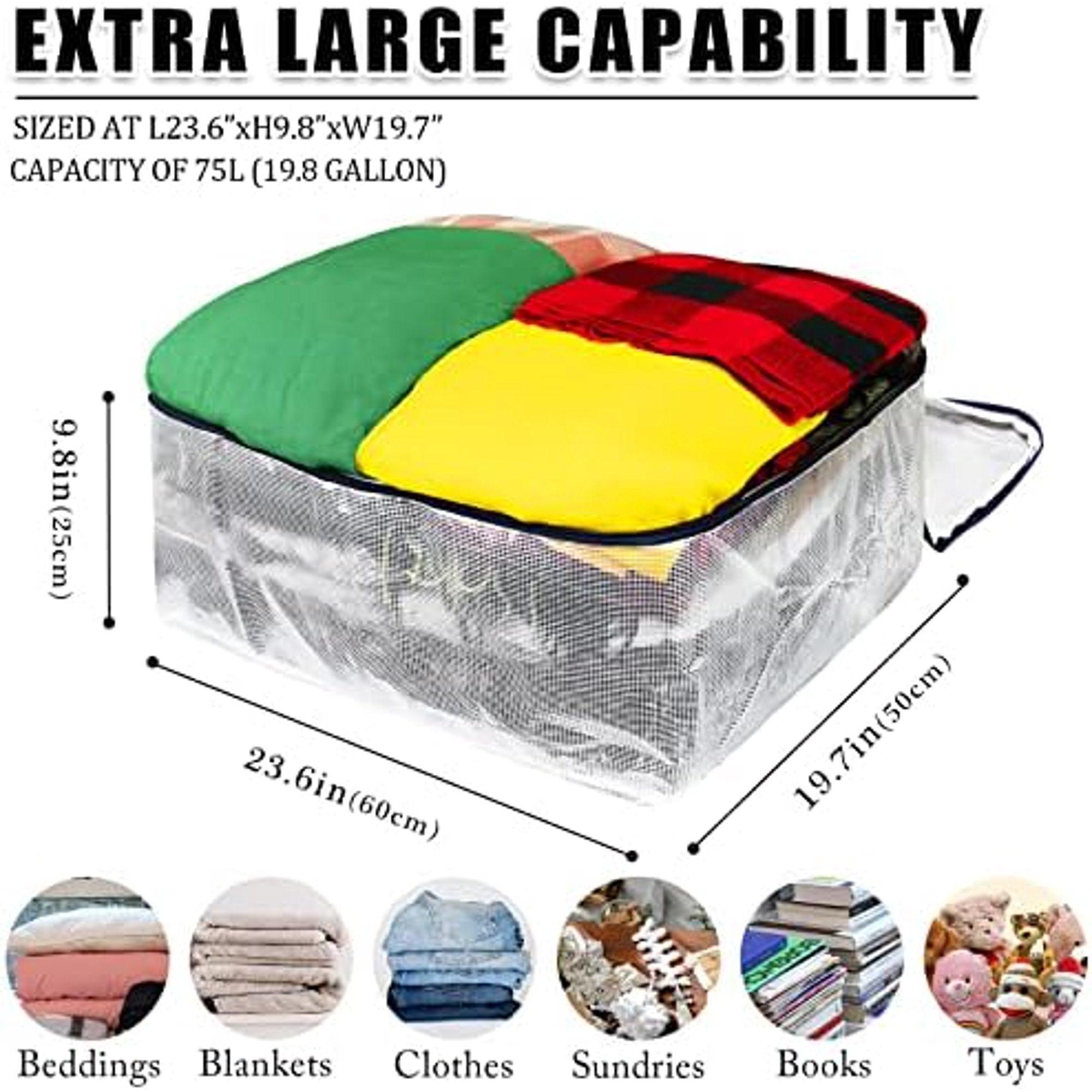 75L Clear Storage Bags with Zipper (2) Q284584
