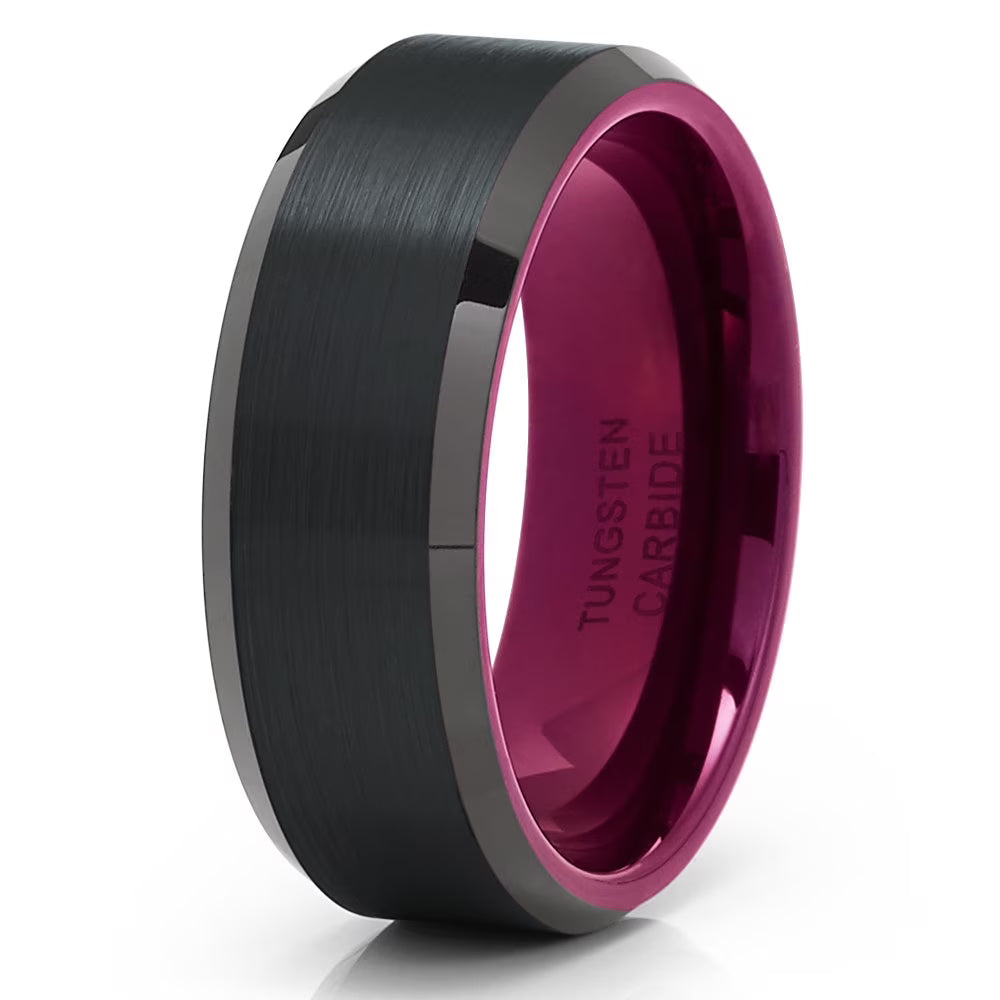Black Tungsten Wedding Band Ring Z69959