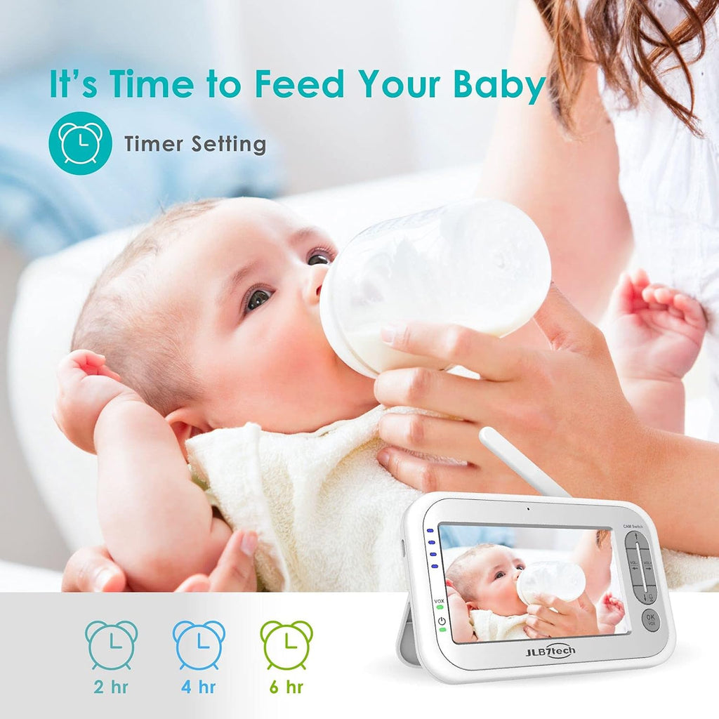 Video Baby Monitor with 4.3 LCD, Auto Night Vision, Two-Way Talkback, Pack of 2 E392