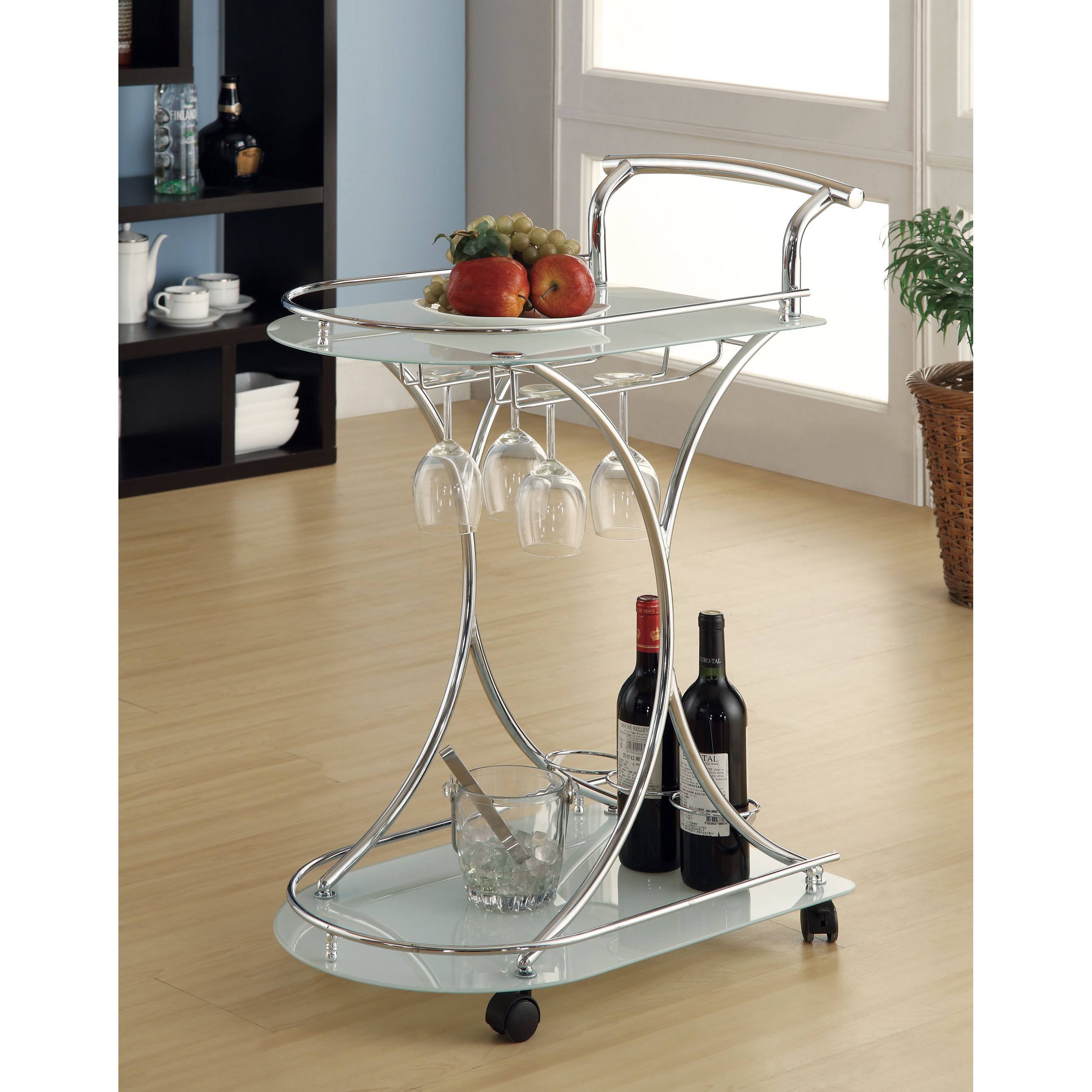 Metal/Glass Mobile Serving Cart F3016
