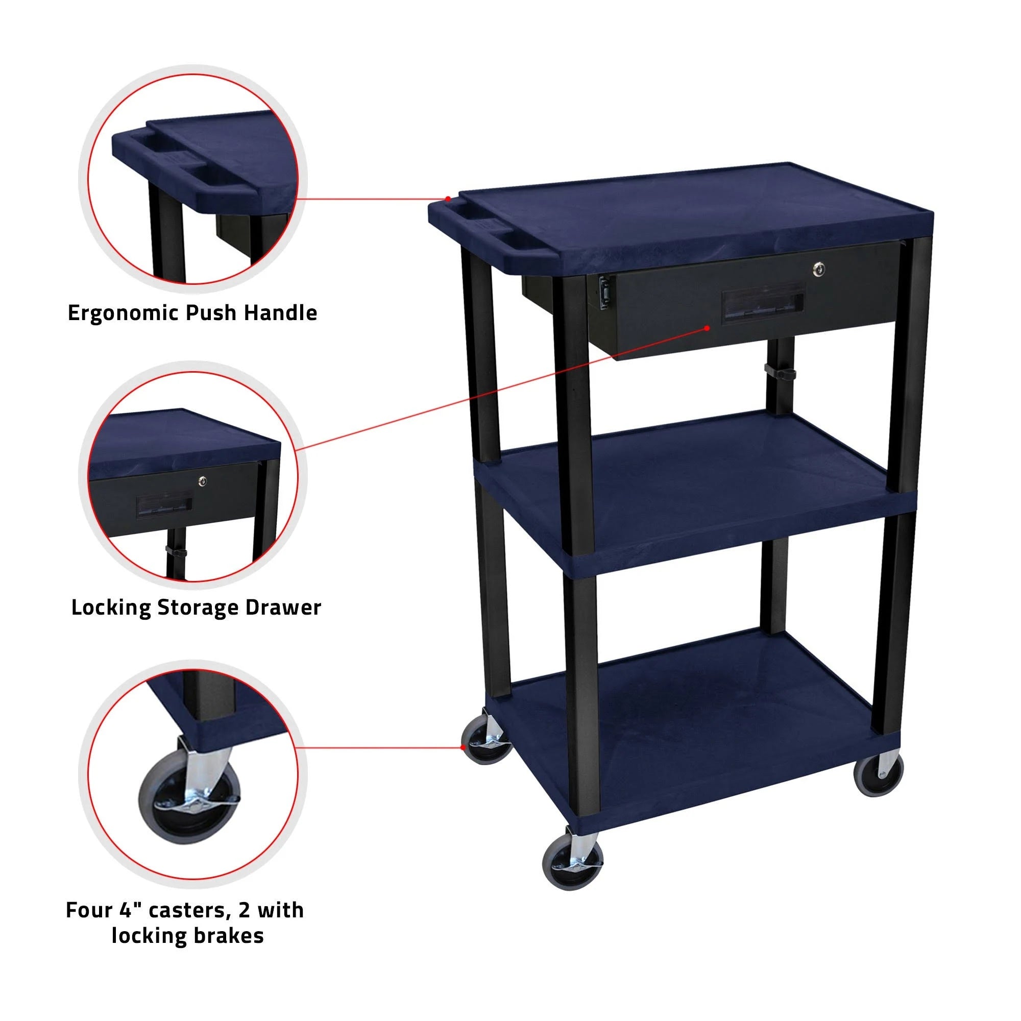 Utility Cart with Drawer I739