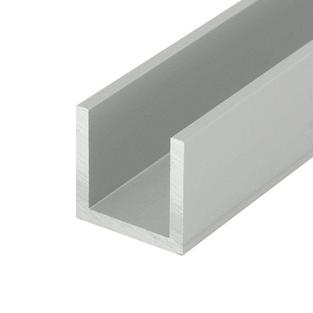 Satin Aluminum 3/4 inch U-Channel C-Channel 36 inch Lengths Pack of 4 C290684