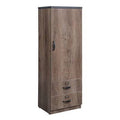 Weathered Oak Laminate Wardrobe Cabinet L8713