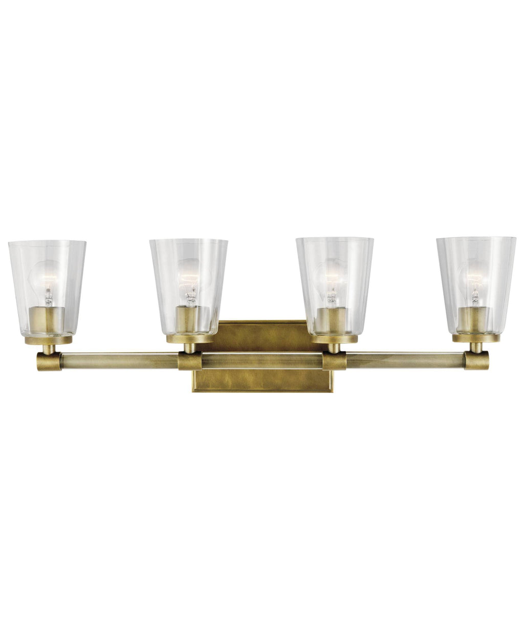 4 Light Natural Brass Bath M701