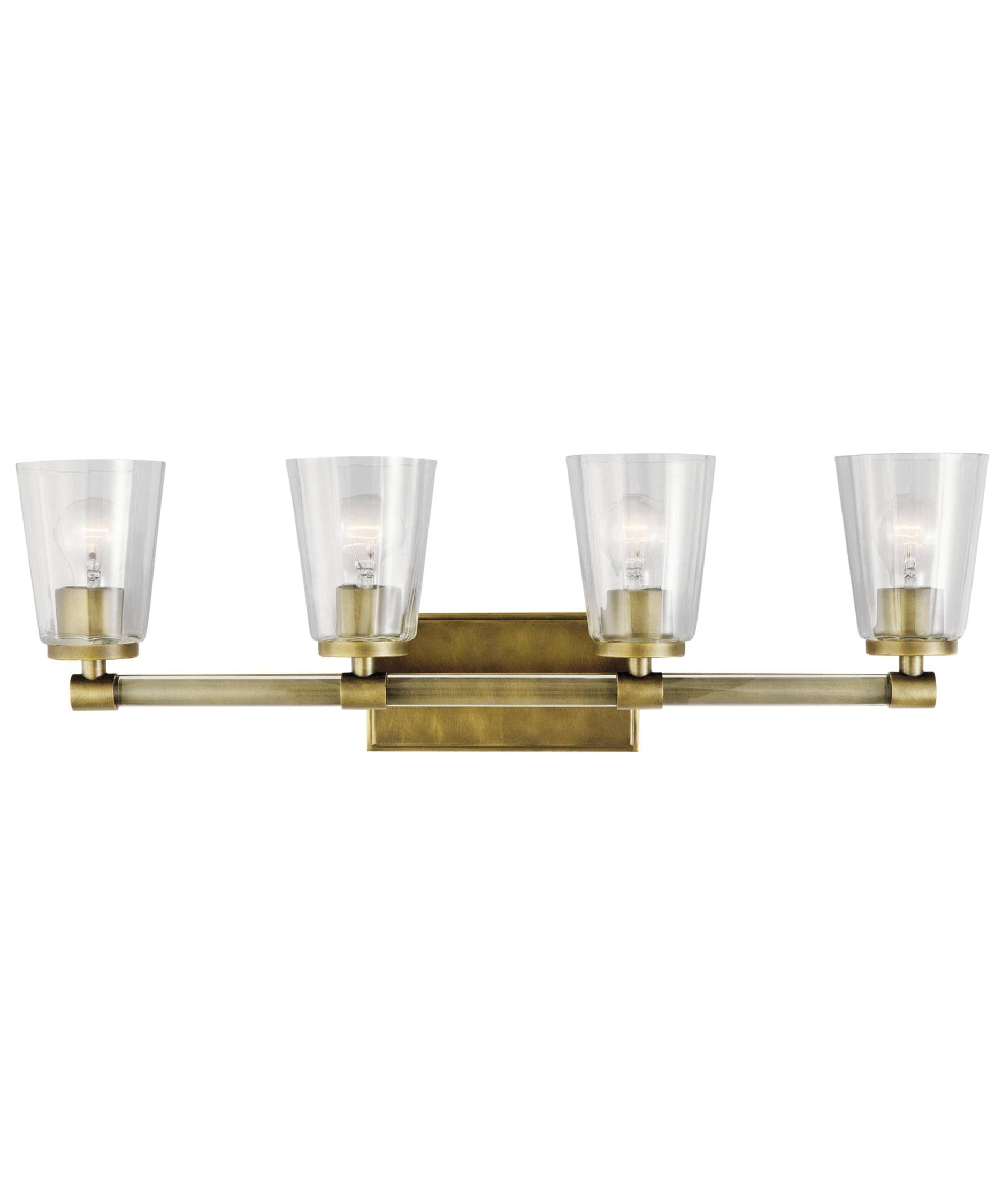4 Light Natural Brass Bath M701