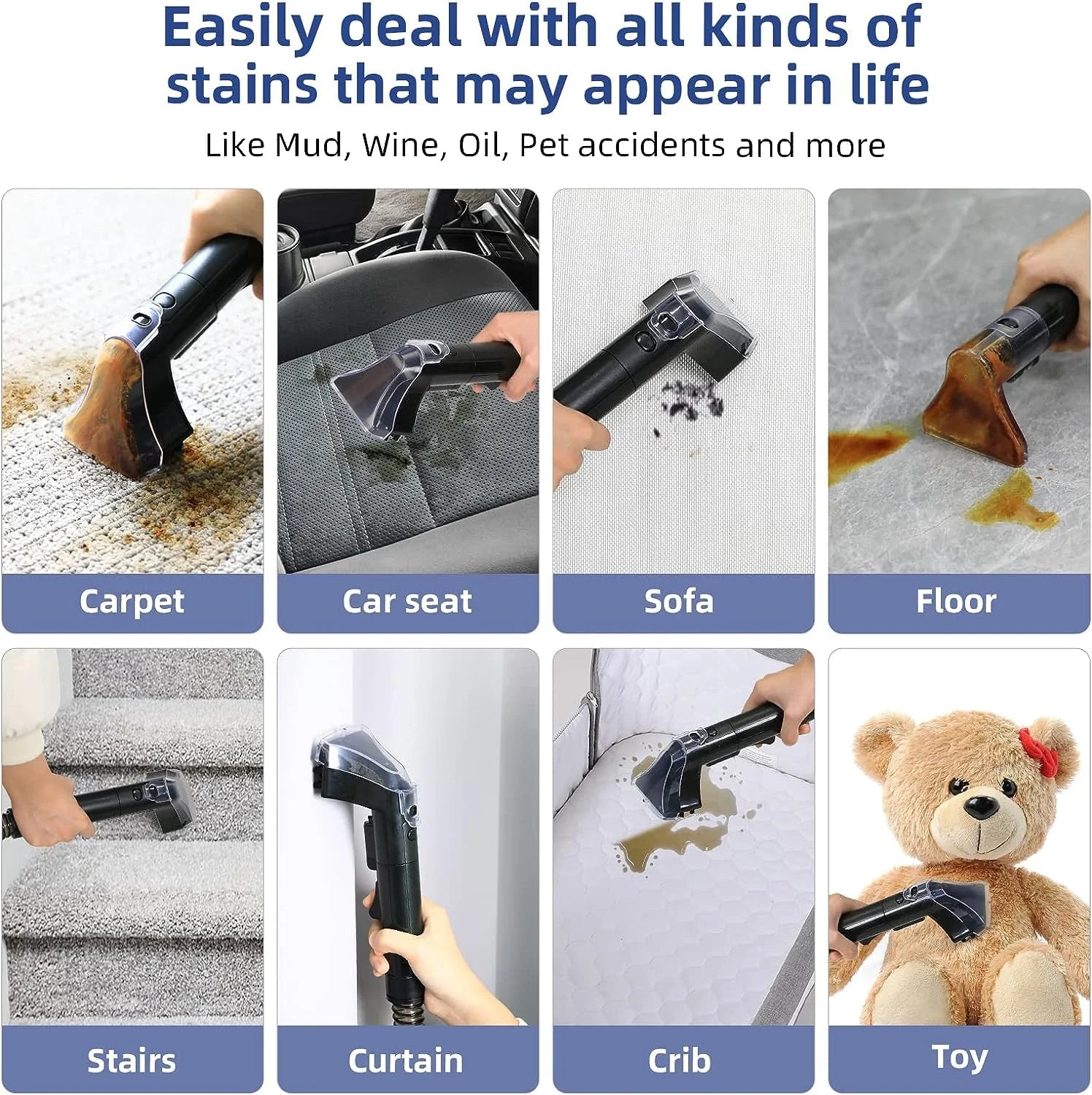 Portable Carpet Cleaner with Pet Spot Stain Remover T72824