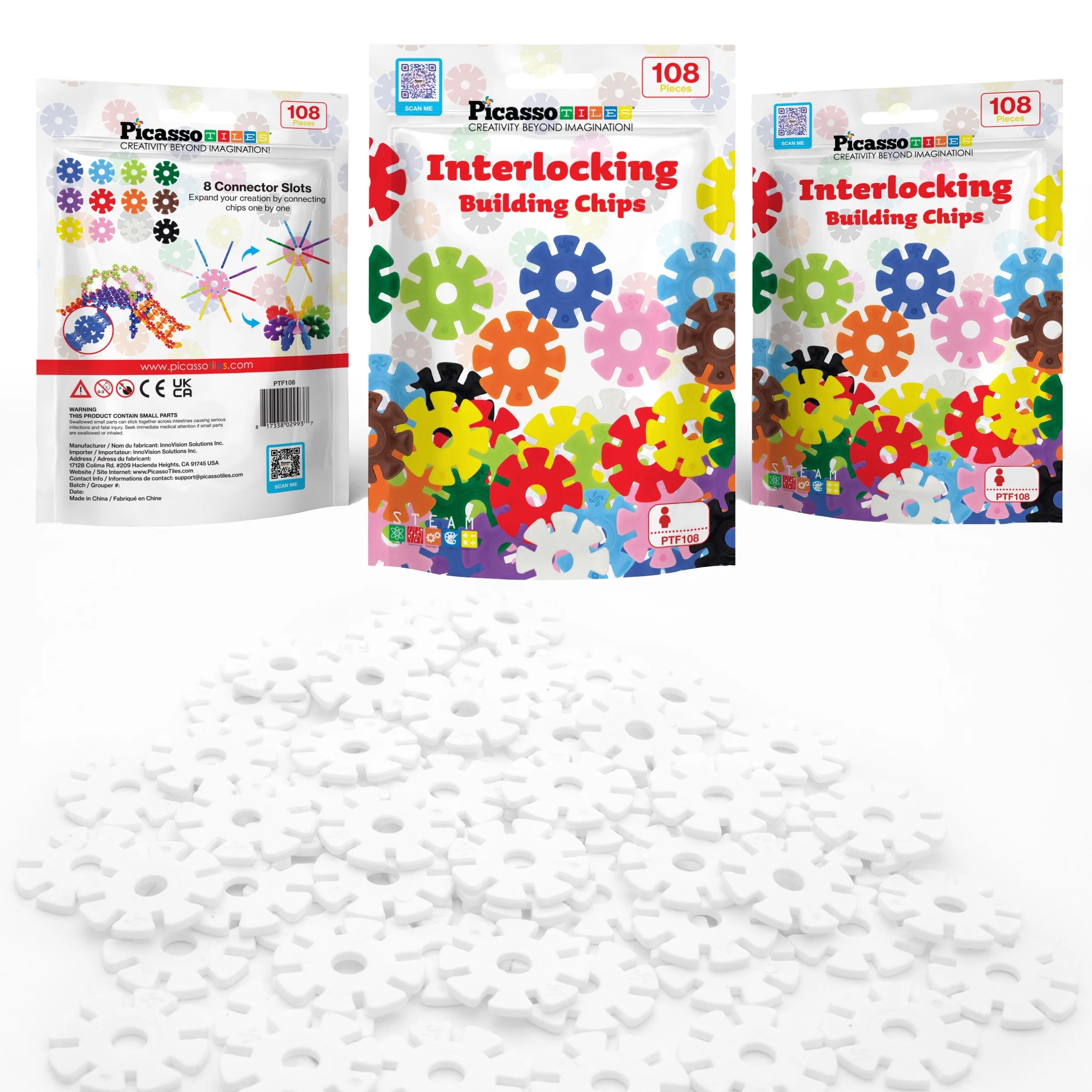108 Pcs Interlocking Disc Construction Blocks M9027