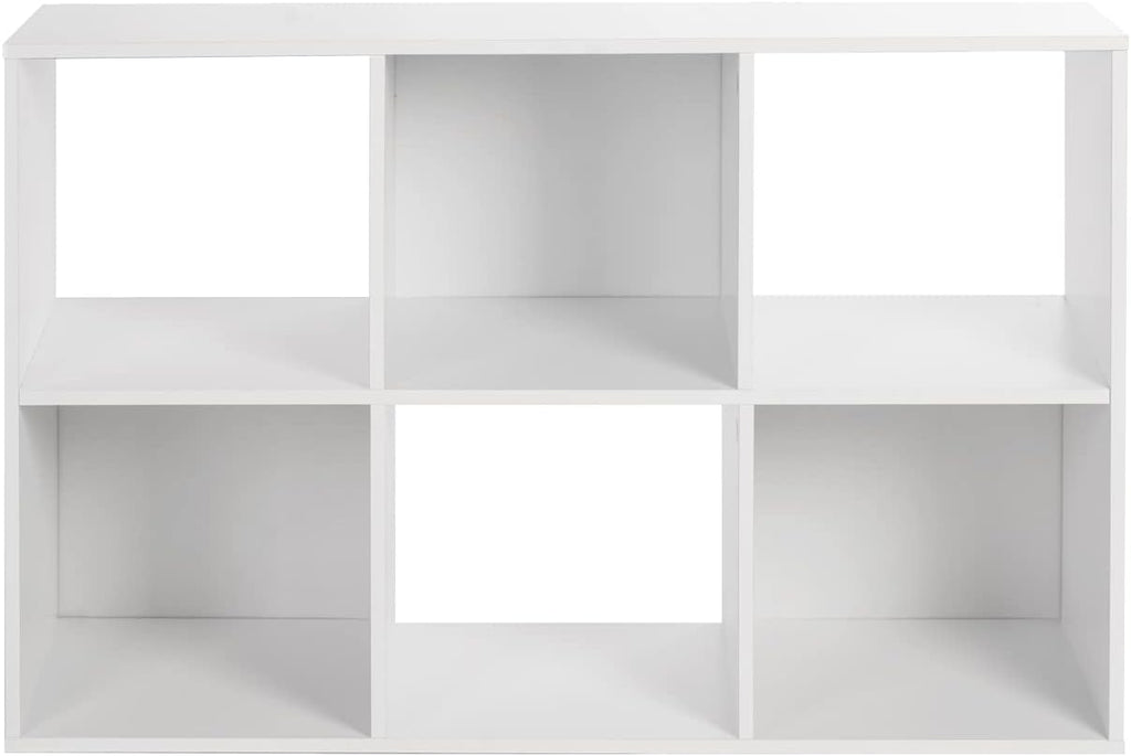White 6-Cube Wooden Storage Organizer W9967