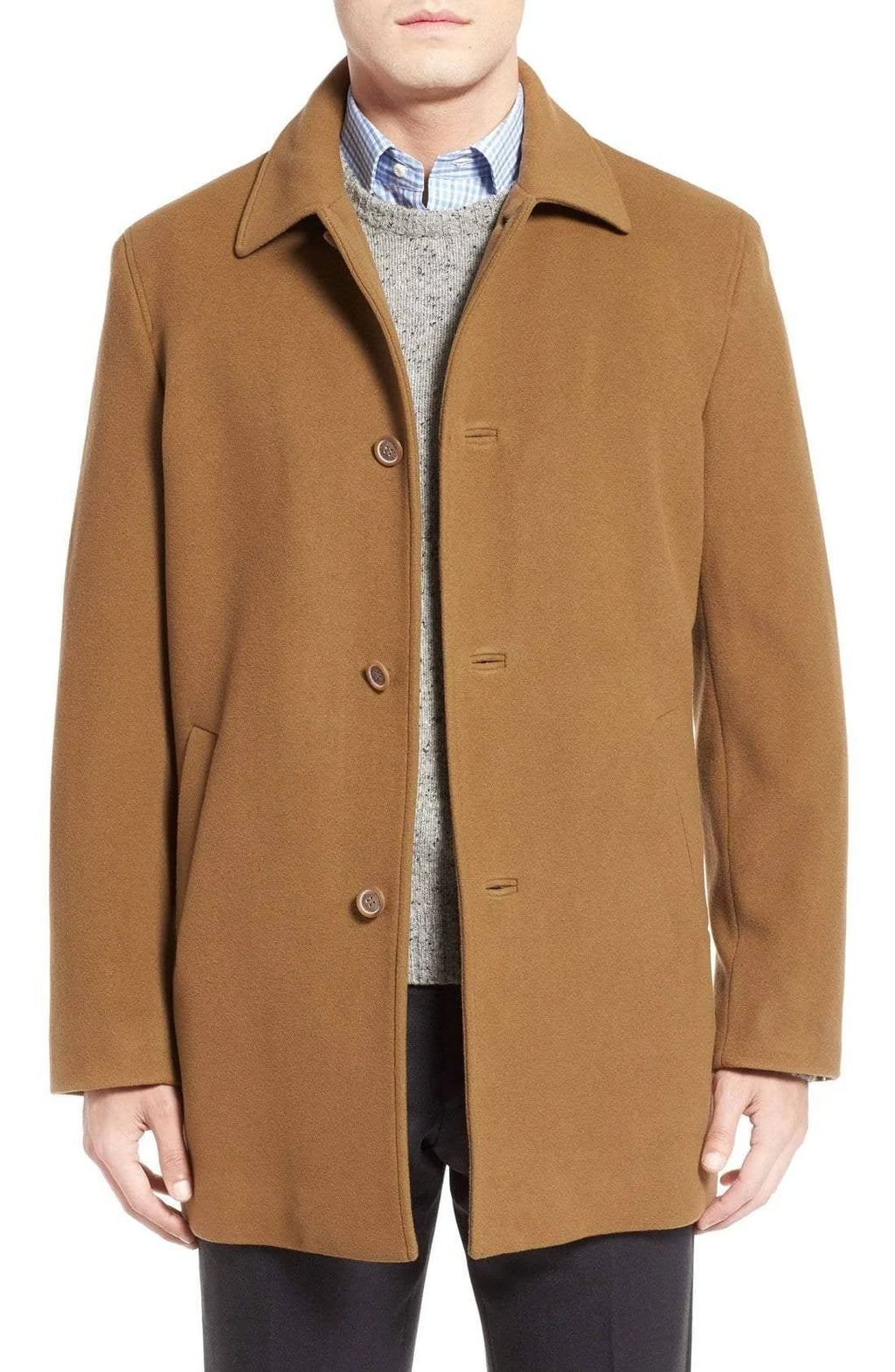 Camel Cashmere Wool Topcoat F84928