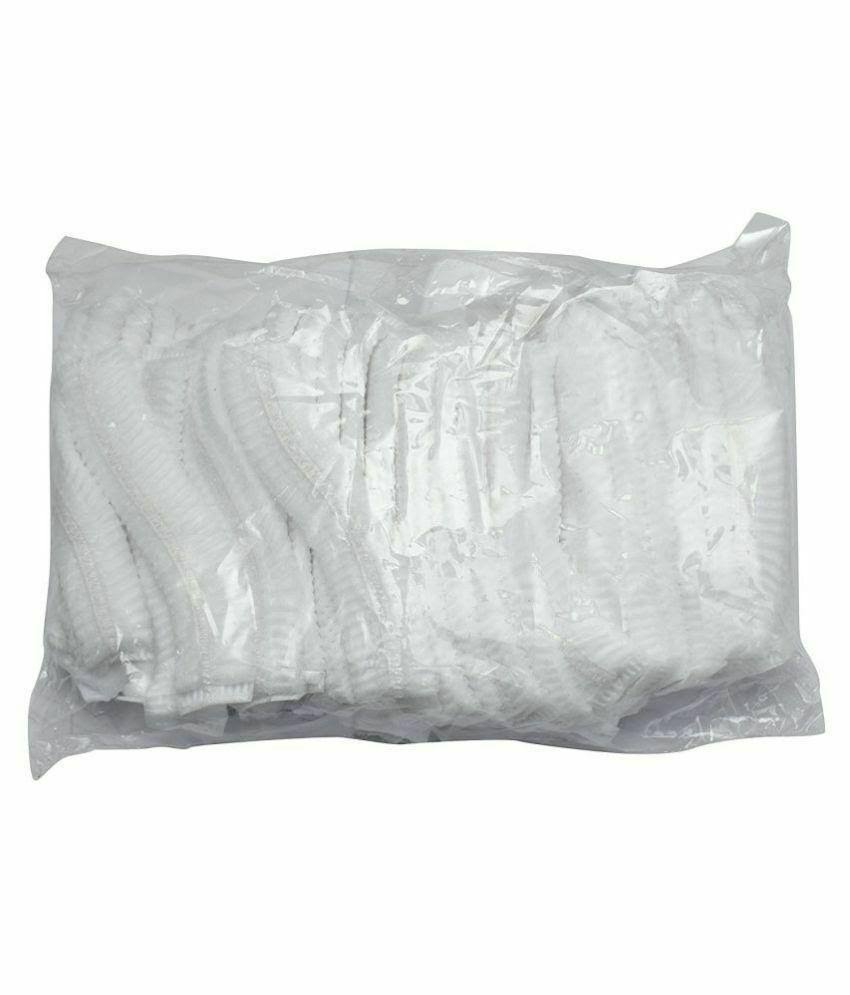 White Bouffant Cap Hair Net 24 inch 100 Pcs W4695