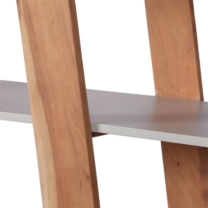 Acacia Wood Bookcase in Natural Gray V39708