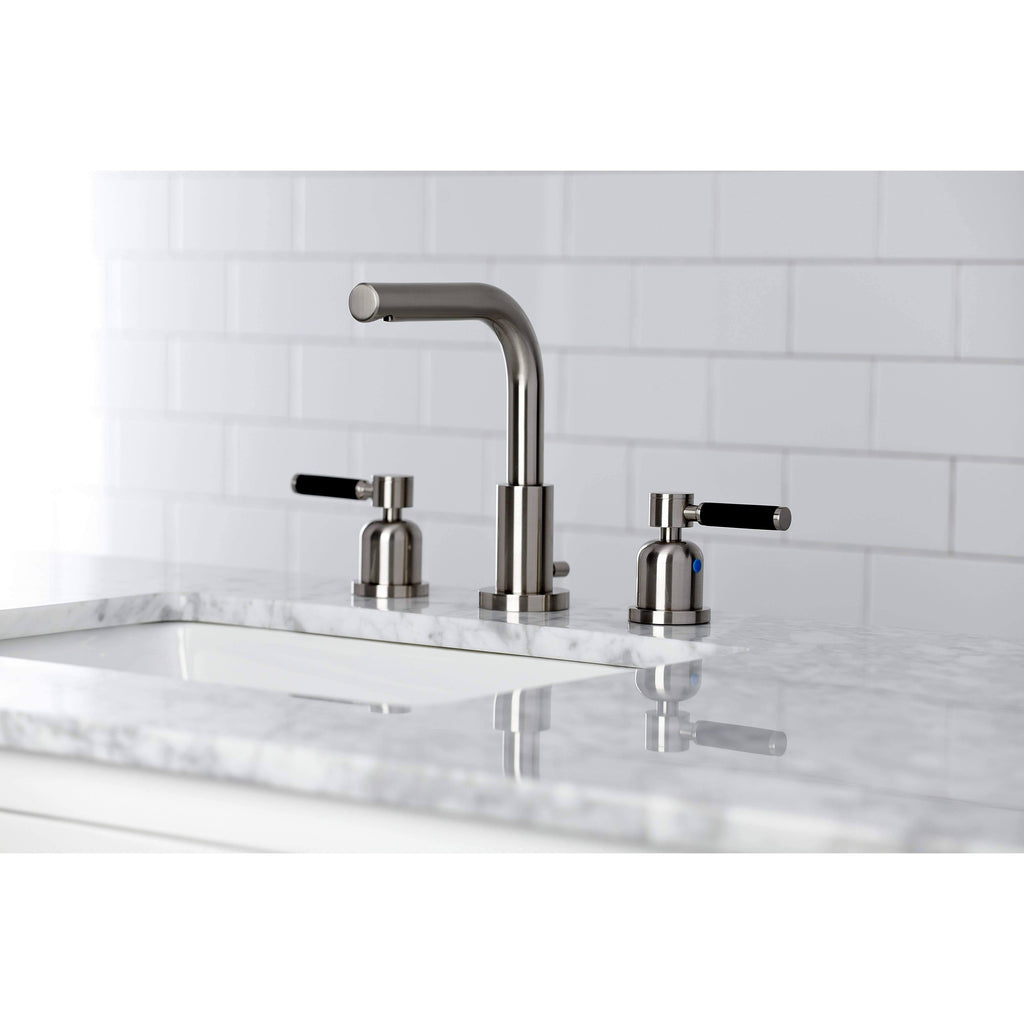 8x22 Widespread Bathroom Faucet, Brushed Nickel F173