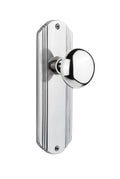 Deco Plate Single Dummy Door Knob, Bright Chrome S71991