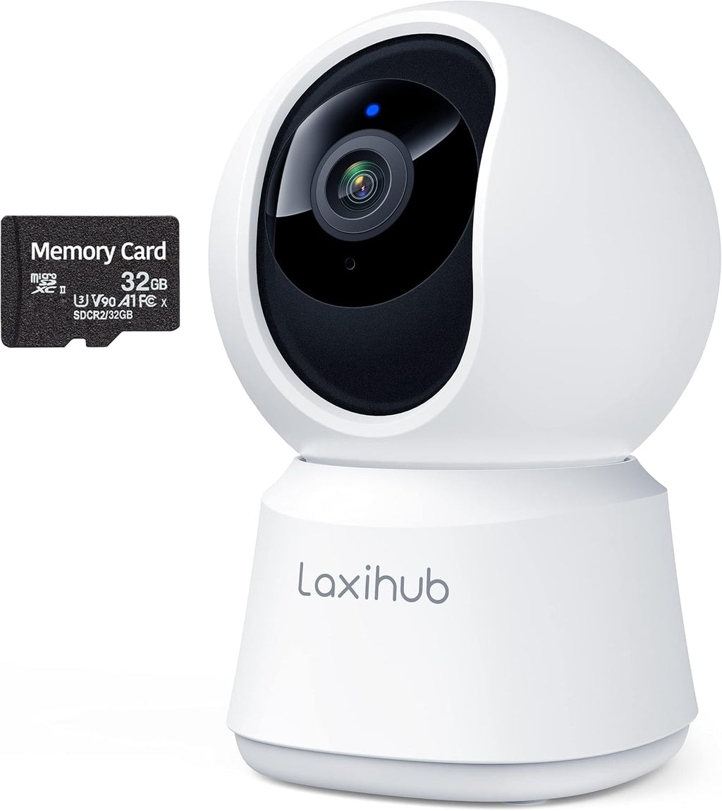 White 1080P FHD Security Camera with Night Vision, Pack of 2 N632820