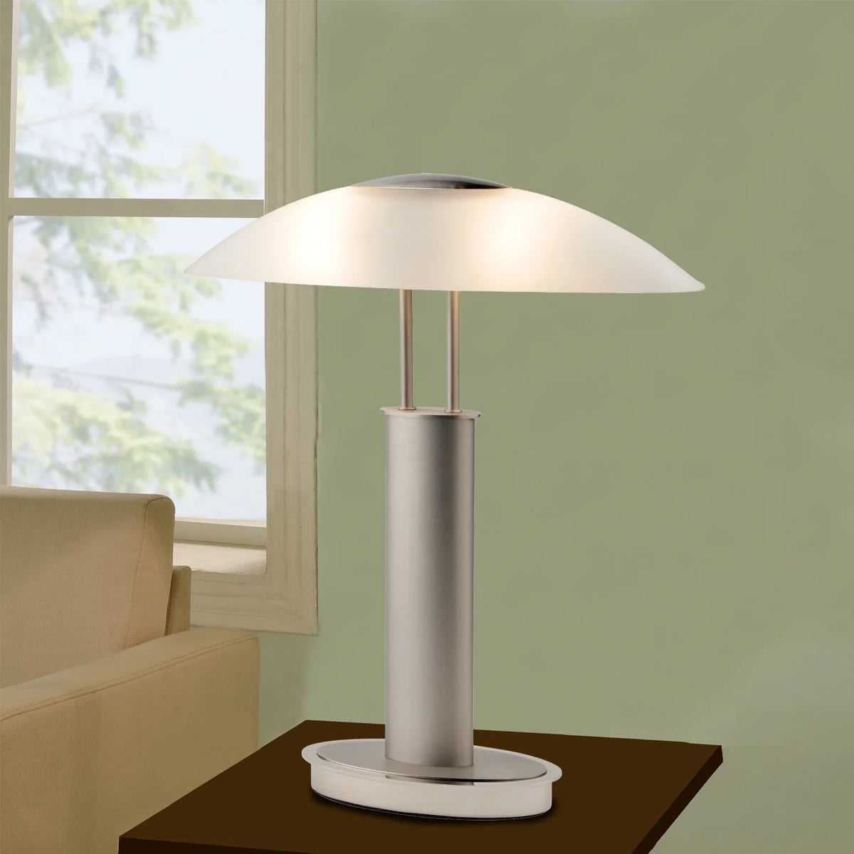 Touch-switch Table Lamp with Frosted Glass Shade R261