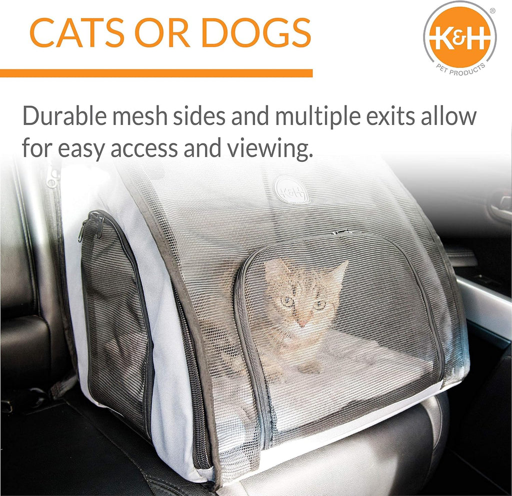 Gray/Black Medium Pet Travel Safety Carrier Pack of 2 N1749