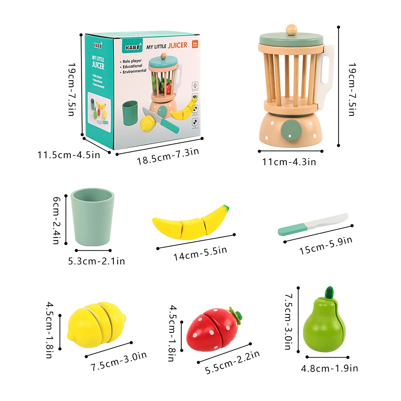 Montessori Wooden Toy Blender Juicer and Smoothie Maker P5197
