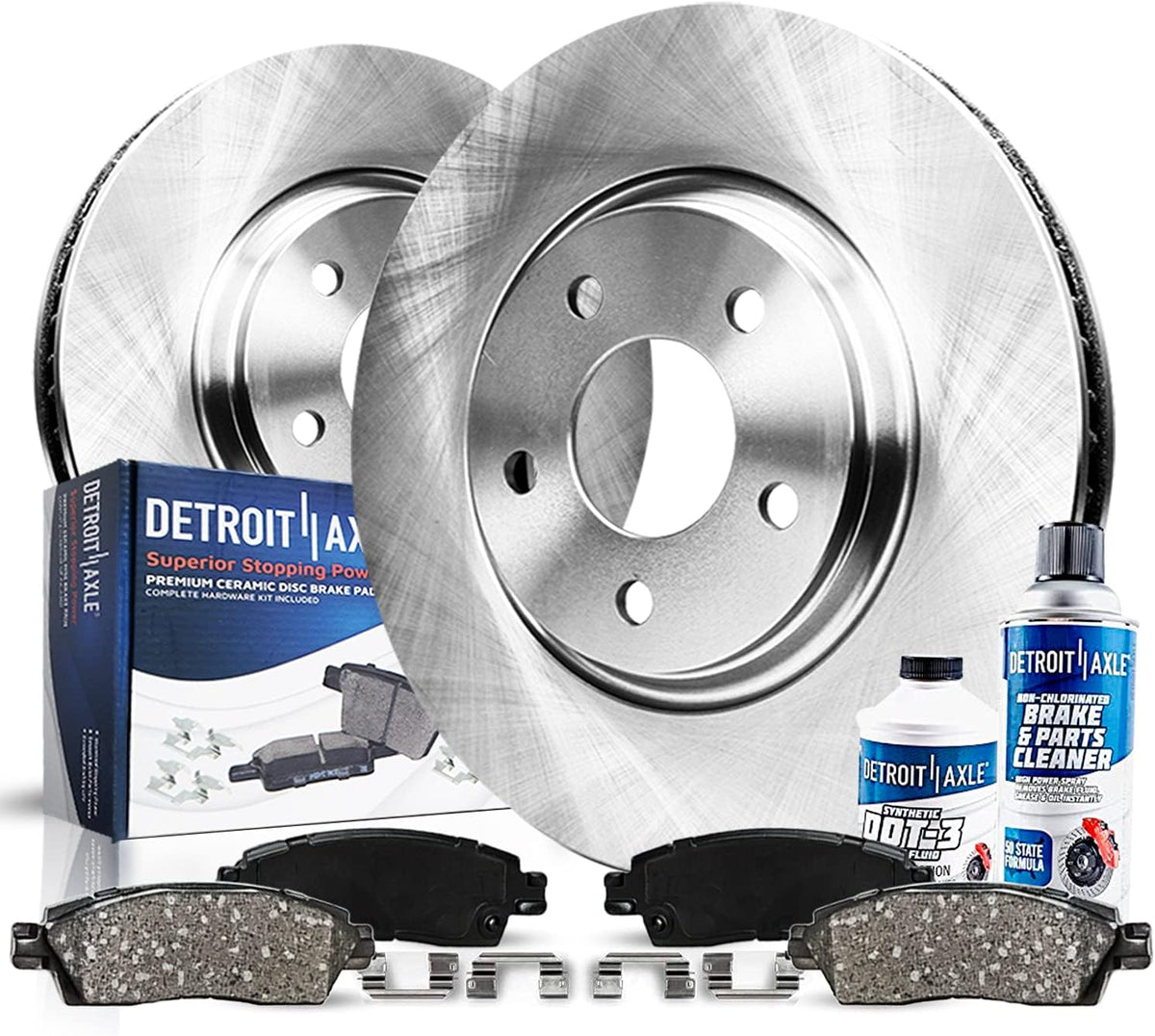 325mm Front Disc Rotors w/Brake Pads Kit 6pc Set P464