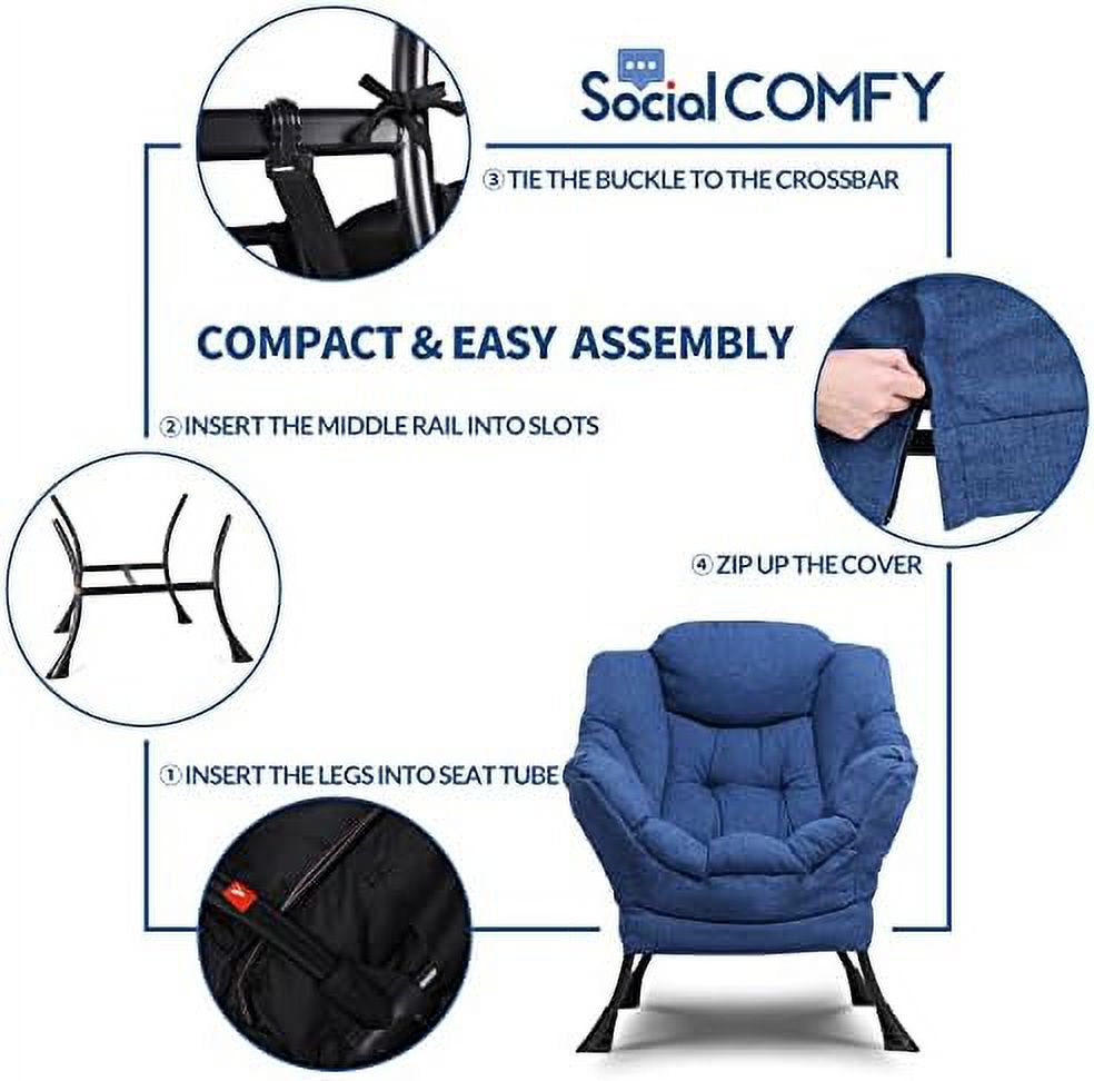 Modern Velvet Fabric Reclining Armchair with Side Pocket Z475900