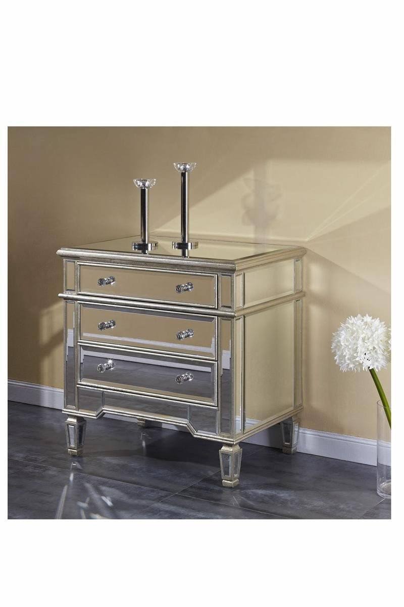 Silver Leaf 3 Drawer Cabinet E709
