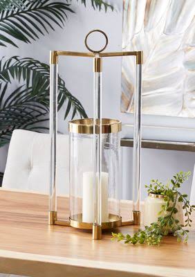 Gold Stainless Steel Lantern J844204