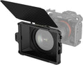 Mini Matte Box Lite with Top Flag for DSLRs and Mirrorless Cameras, Compatible with 67mm/72mm/77mm/82mm/95mm Lenses, with Filter Tray S5801