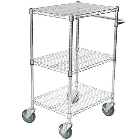 Three Shelf Utility Cart with U-Shaped Handle N43725
