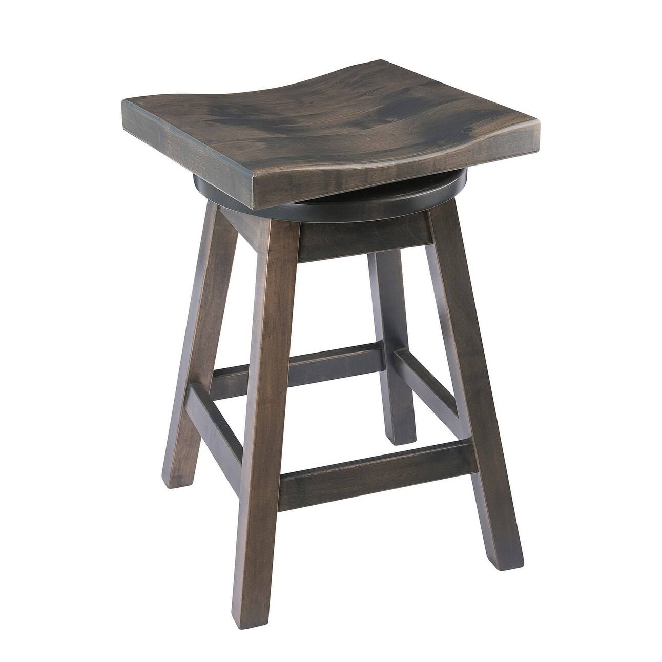 Maple Wood Cappuccino Swivel Bar Stool V664