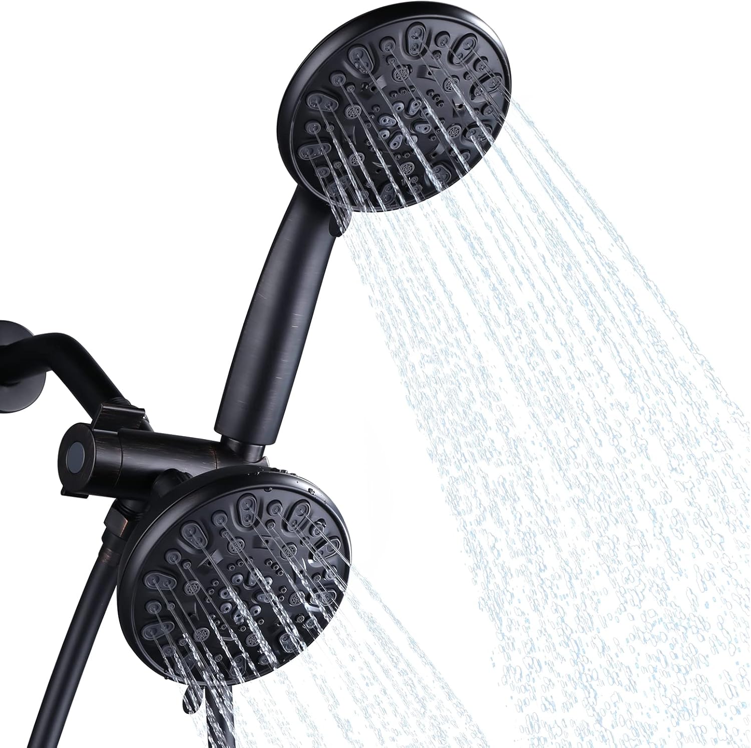 Dual Chrome Shower Head Combo with Handheld, 59" Hose, Pack of 2 W960736