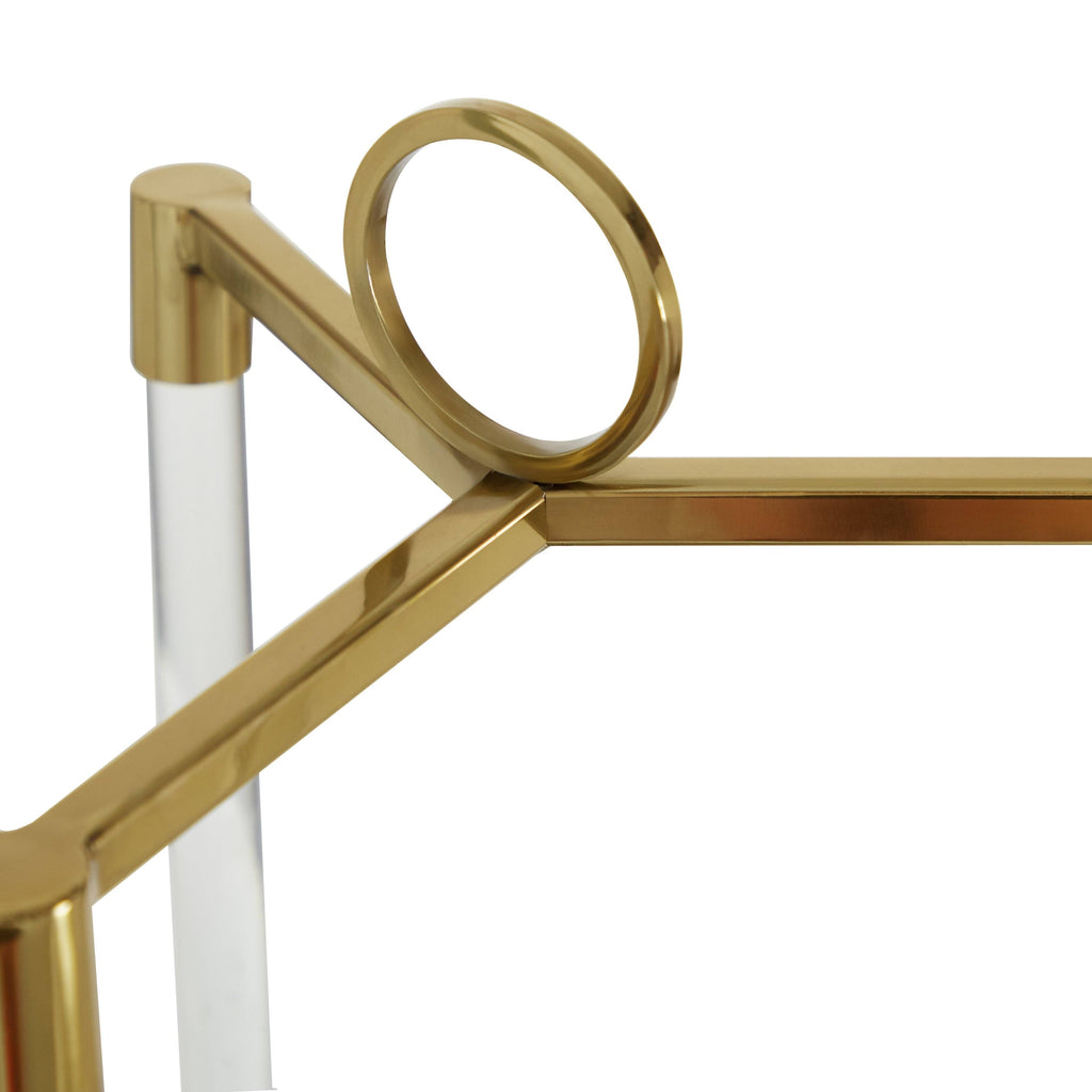 Gold Stainless Steel Lantern J844204