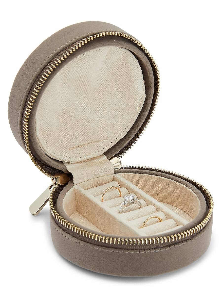 Grey Mink Round Travel Case M7484